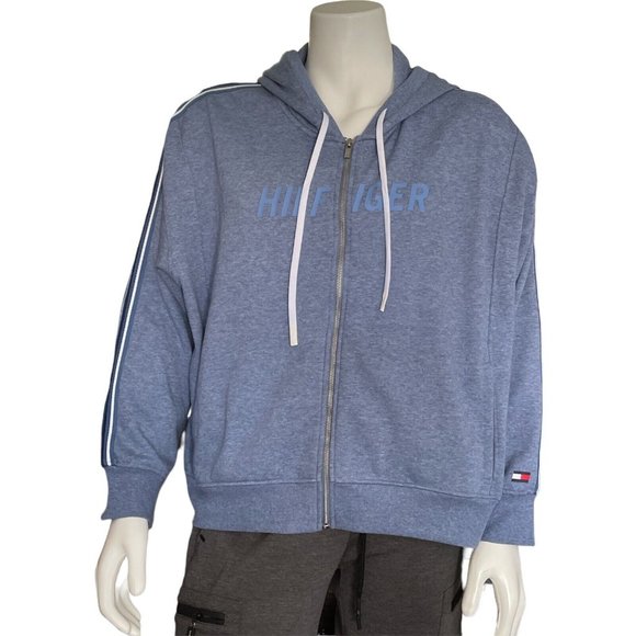 Tommy Hilfiger Tops - 🌹Tommy Hilfiger Sport  Women's Hooded Sweatshirt Blue Size 3XL